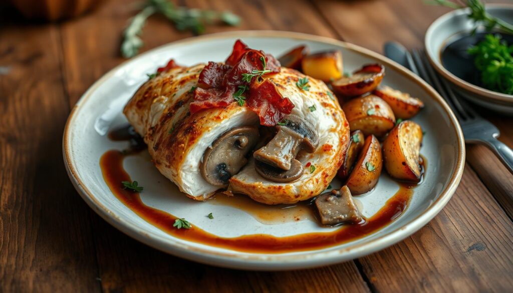 mushroom stuffed chicken