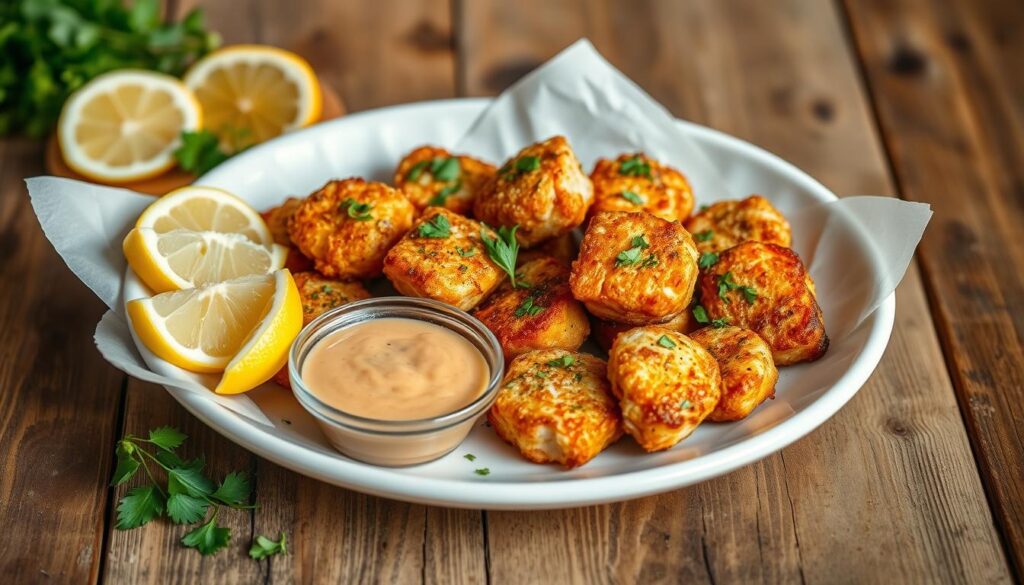 crispy salmon bites