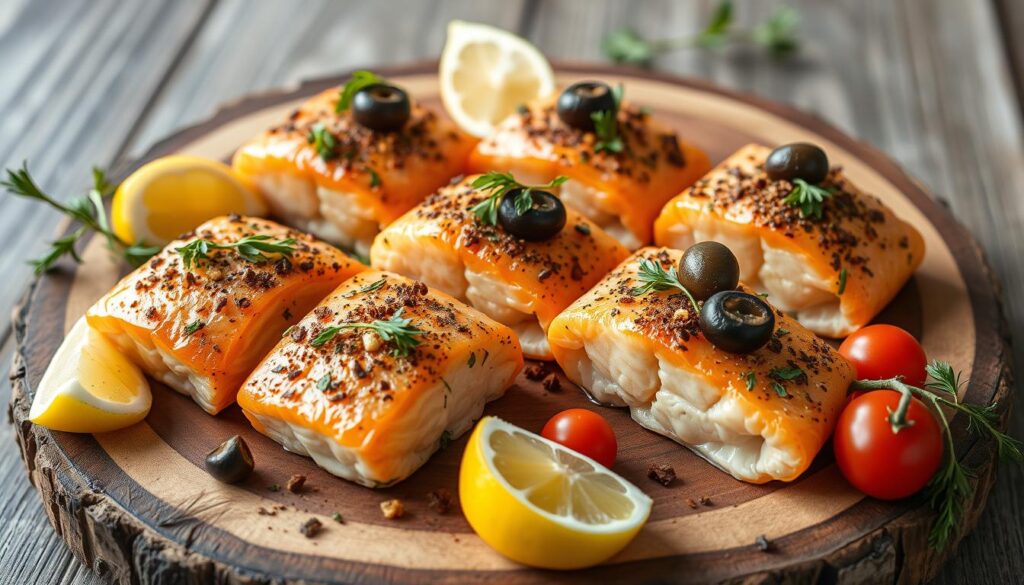 gourmet salmon bites