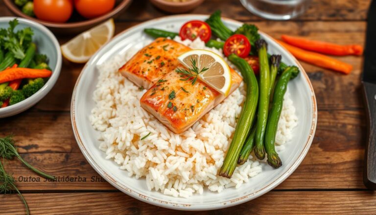 rice with salmon