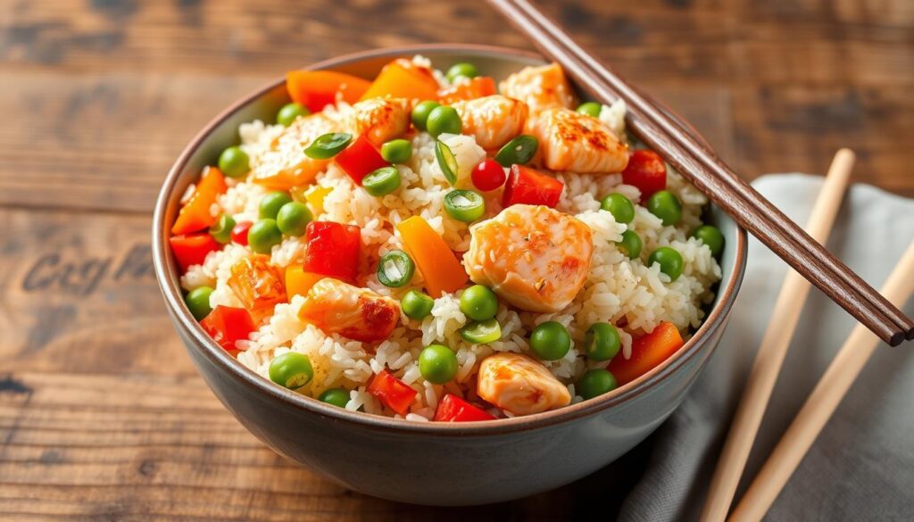 salmon fried rice